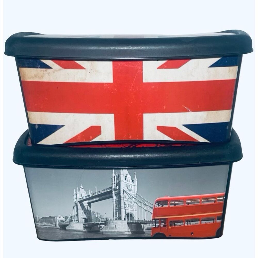 Curved Union Jack Storage Containers
